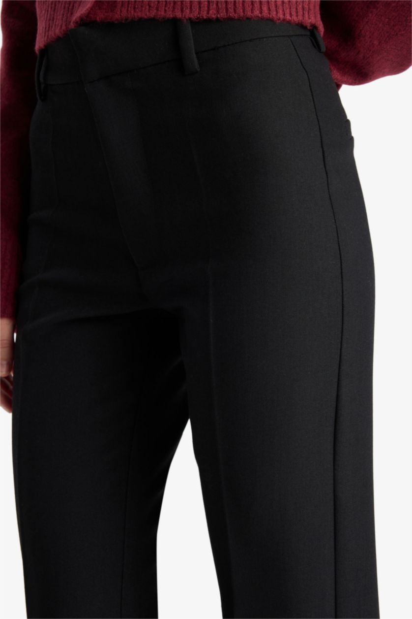 Женщины Черный Брюки Coool Flare Fit с нормальной талией