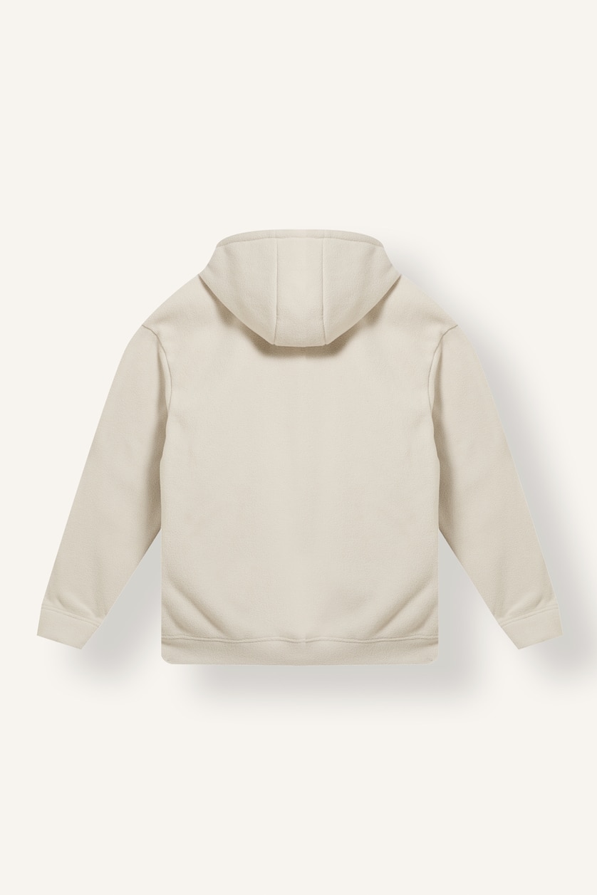 رجال اللون الحجري Boxy Fit fleece Cardigan