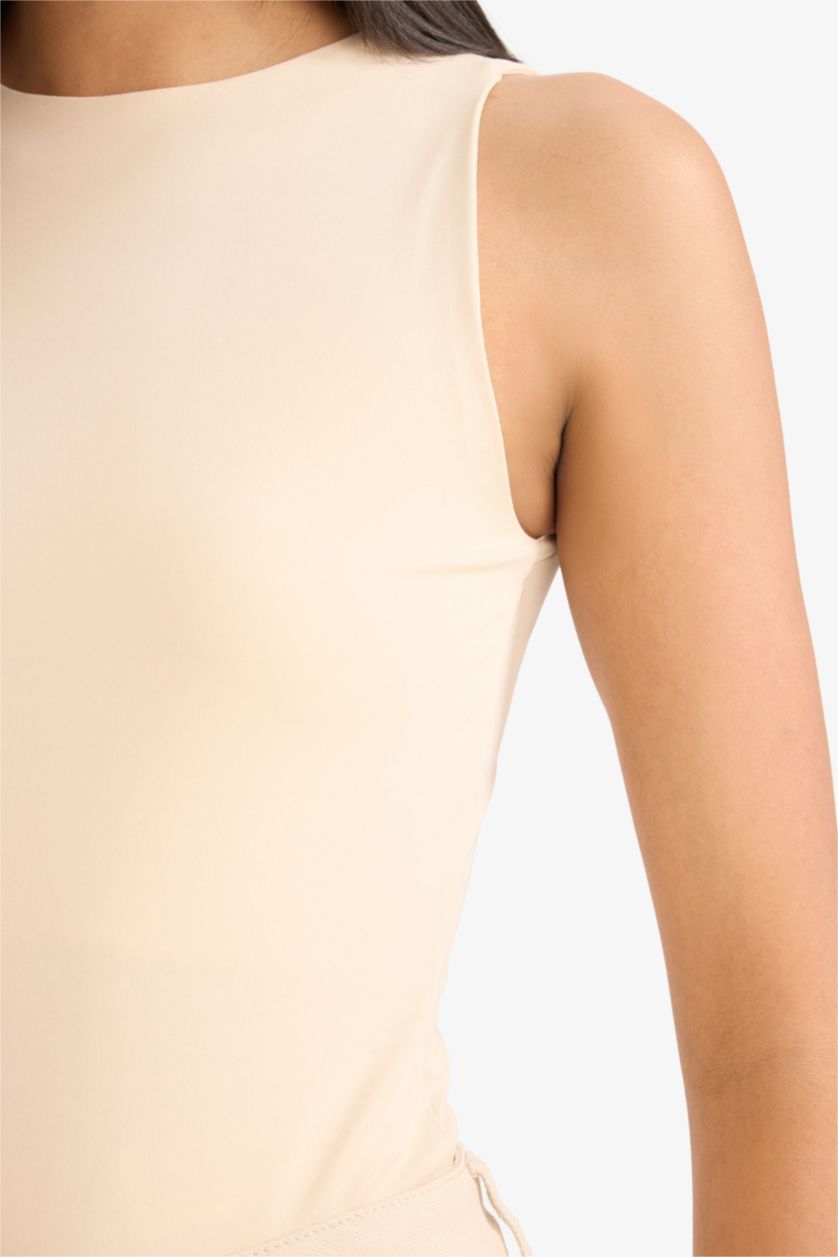 Женщины Светлая слоновая кость Облегающая майка на бретелях