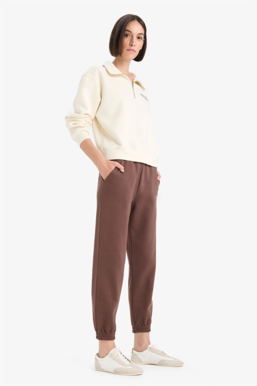 Әйелдерге Қоңыр жоггер-стандарт пішім слоган 3 көтерілген жіп Шалбар