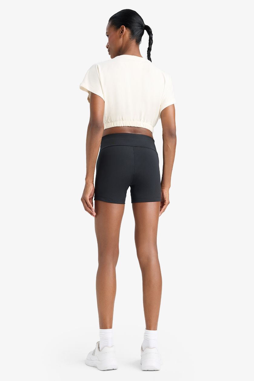 Kadın Siyah Beli Saran Sporcu Tayt