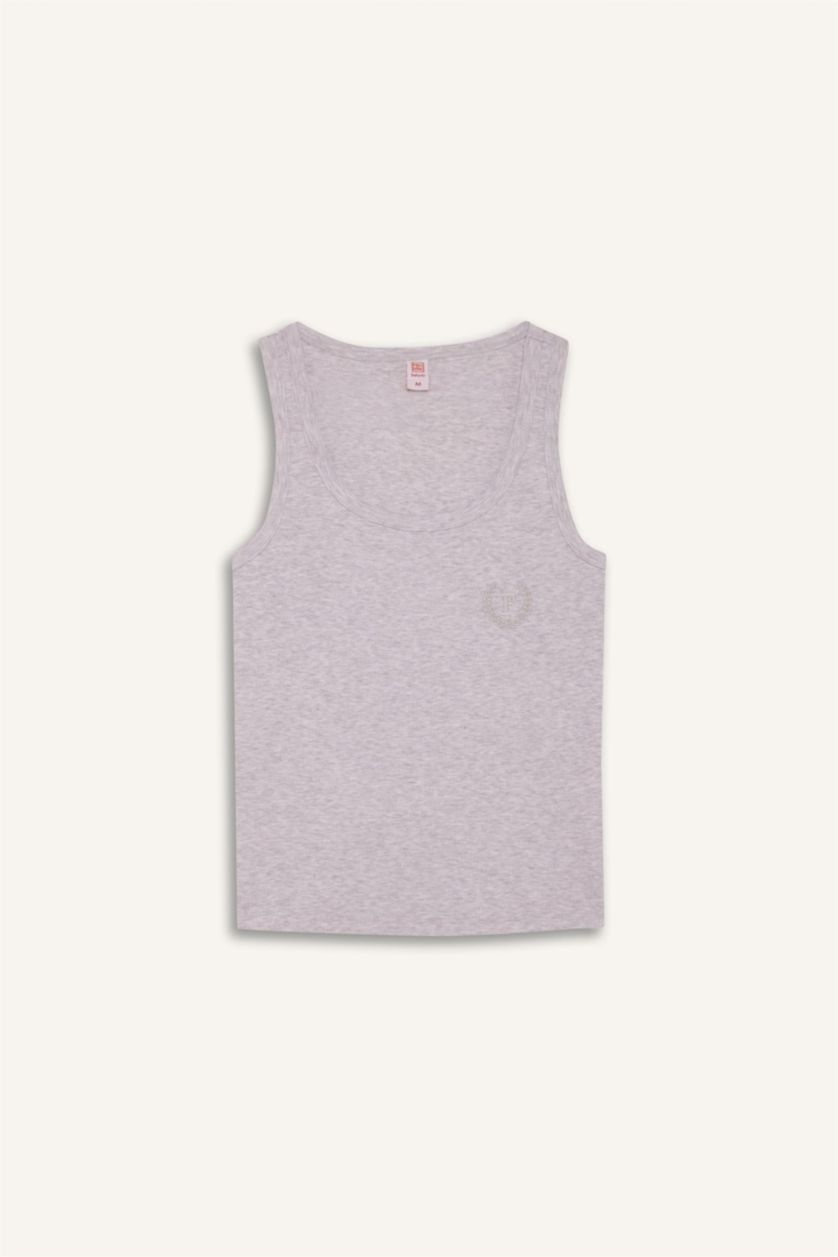 نساء ميلانج رمادي بلوزة بجامة مضلع قصة عادية من Fall in Love