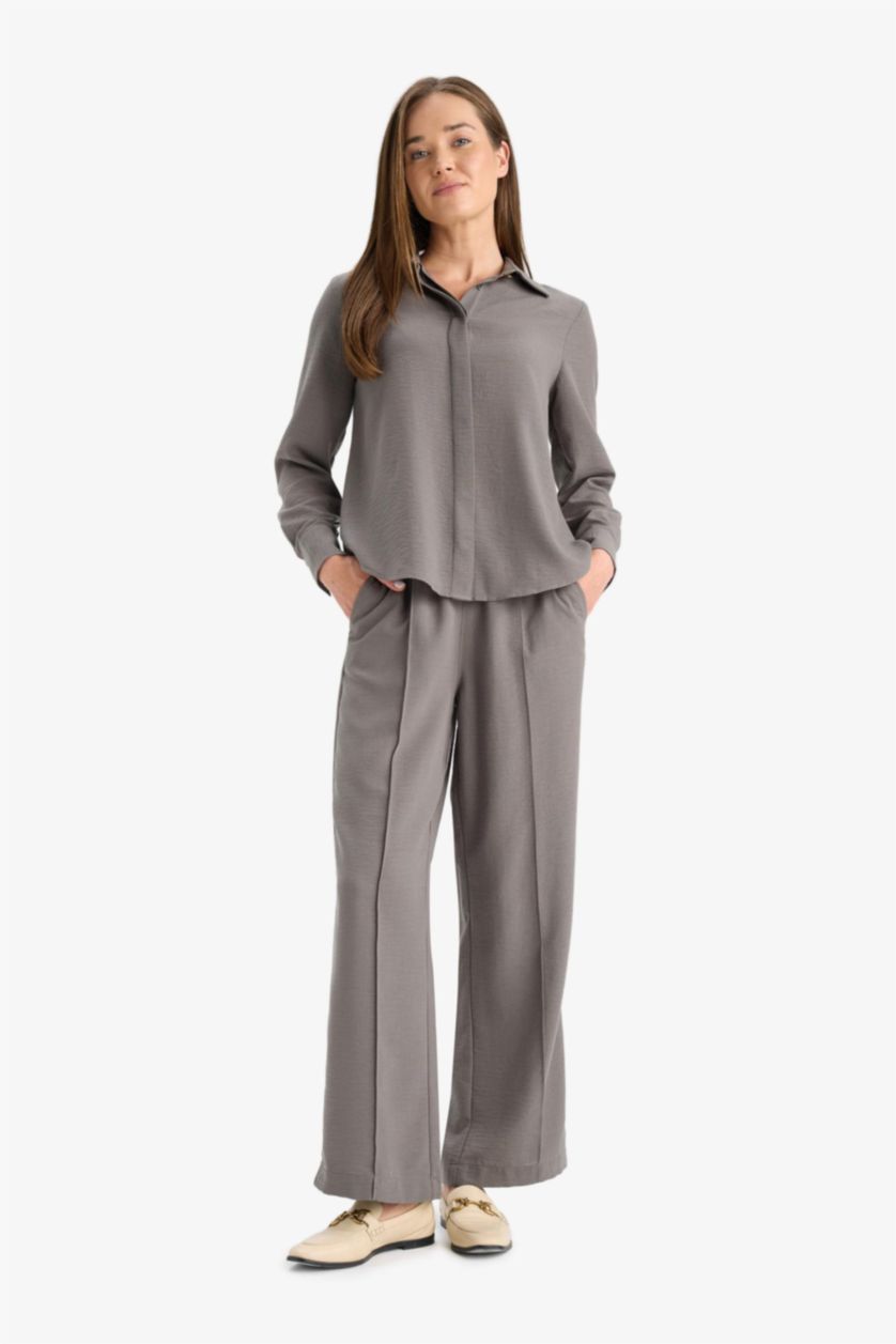 Woman Anthracite Regular Fit aerobics Regular Hem Trousers