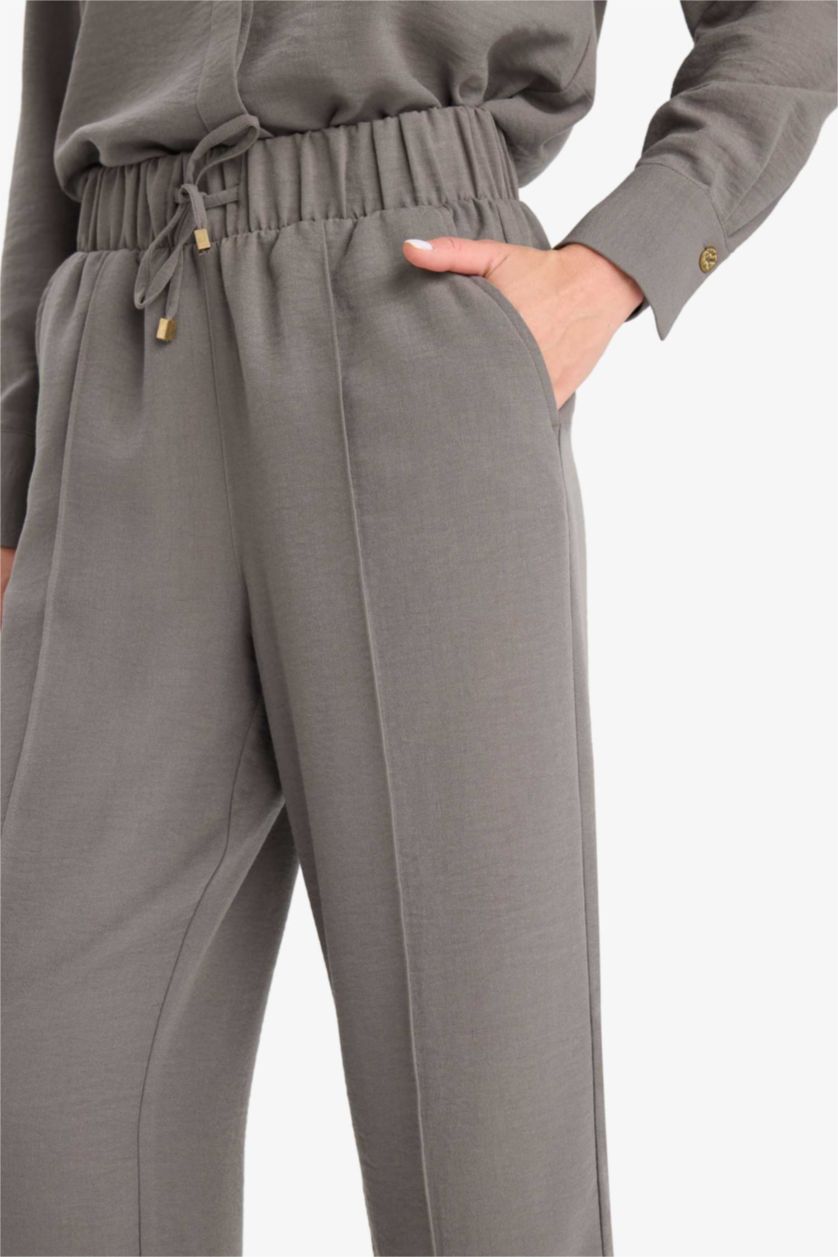 Woman Anthracite Regular Fit aerobics Regular Hem Trousers