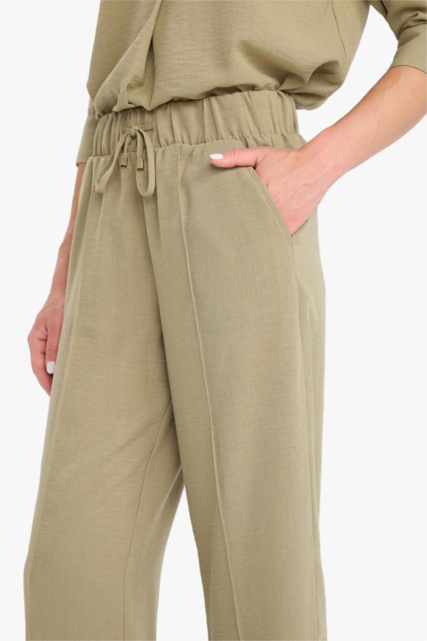 Әйелдерге Жасыл қалыпты пішім тұрақты етек аэробин Шалбар