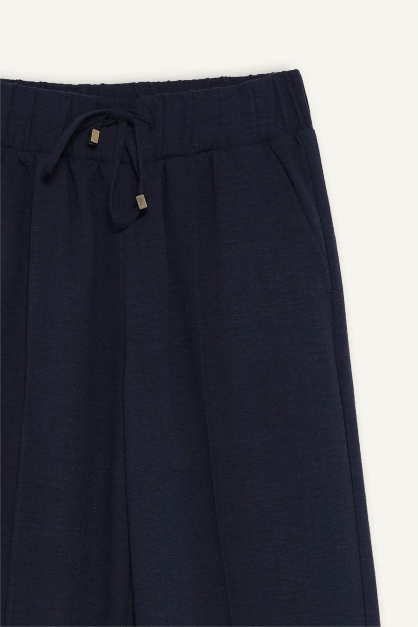 Женщины Синий Брюки аэробин с прямыми штанинами регулярной посадки