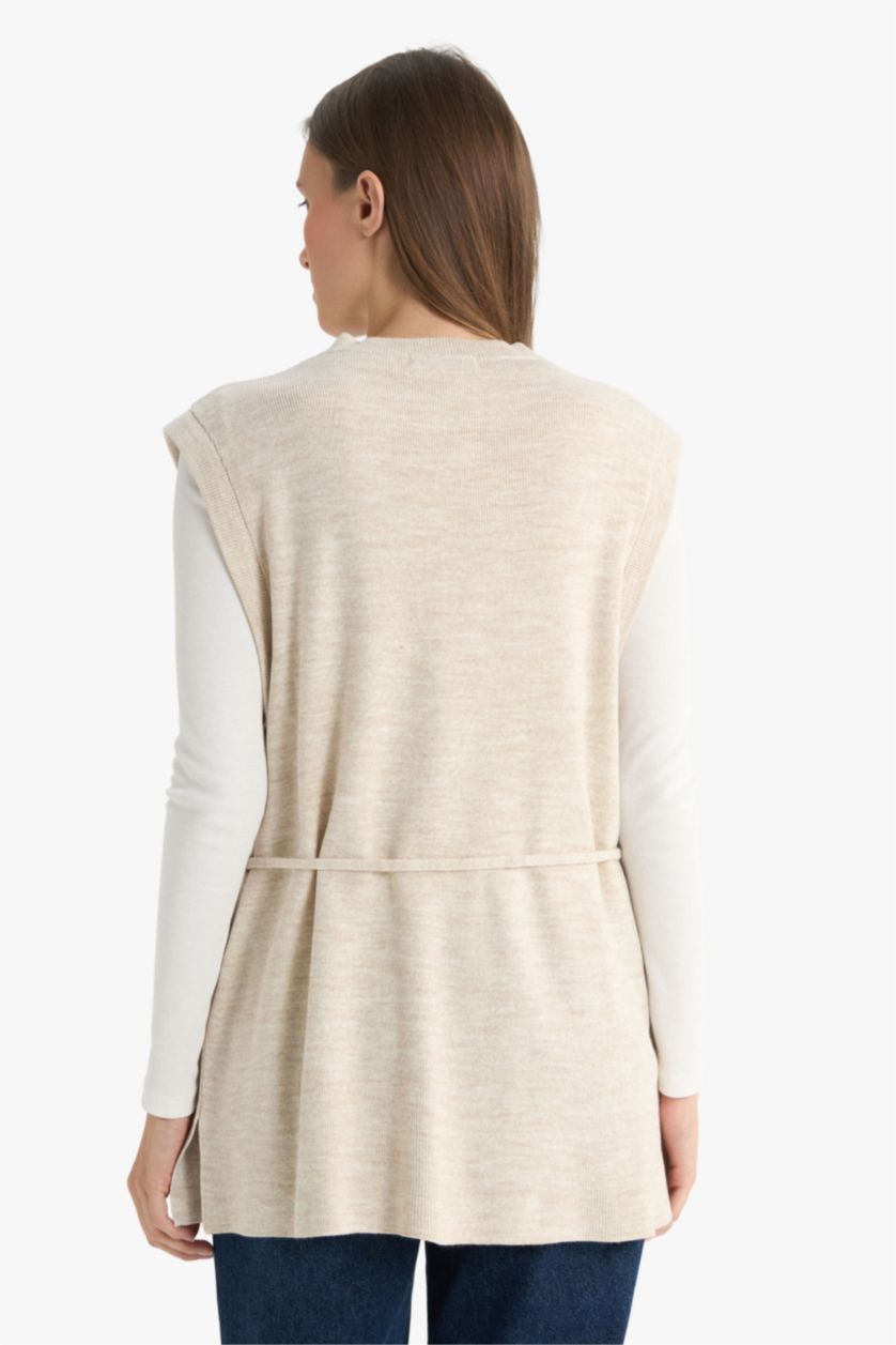 WOMAN Ecru Crew Neck Vest