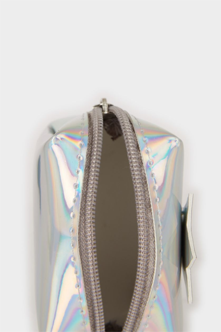 Woman Grey Woman Faux Leather Coin Purse