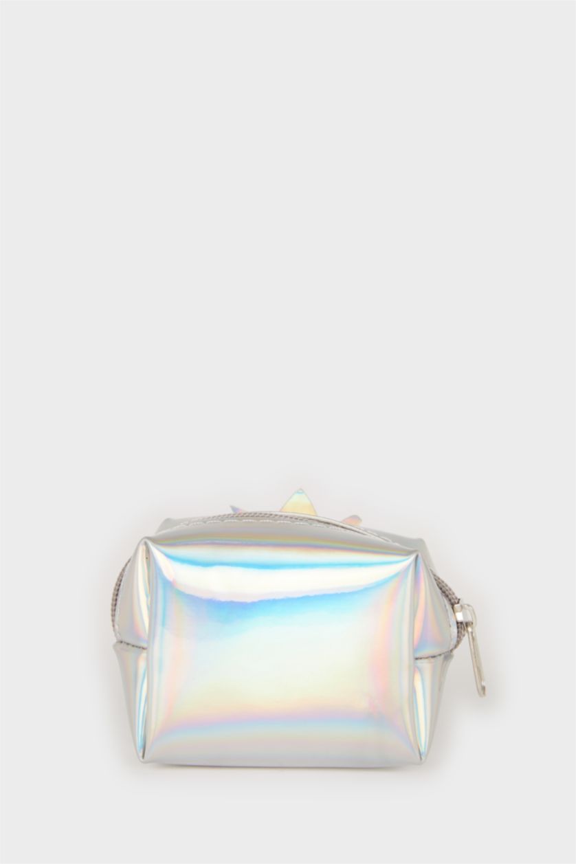 Woman Grey Woman Faux Leather Coin Purse