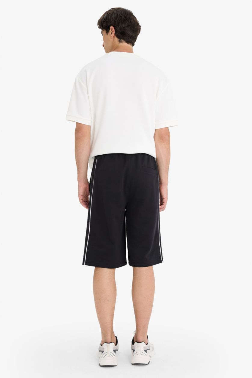 رجال أسود شورت باجي بجيب برجل عدية