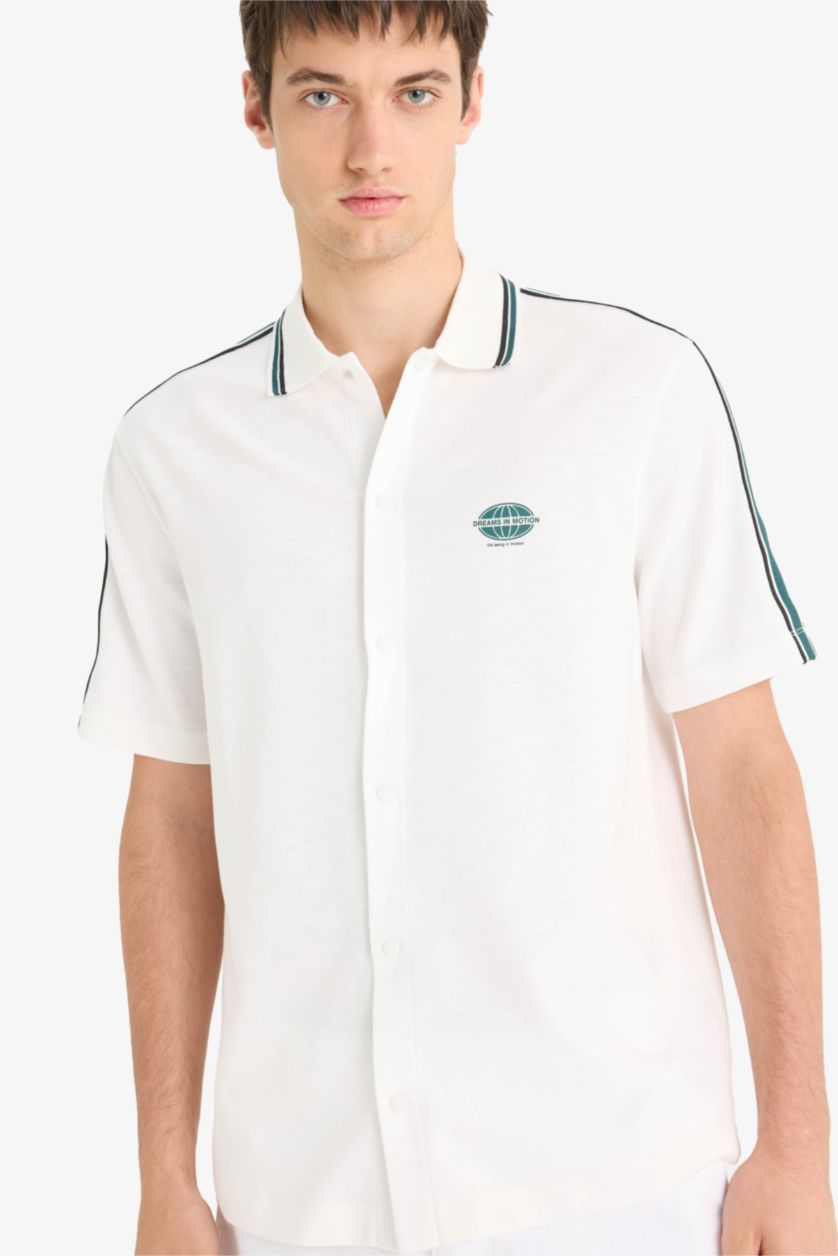 رجال بيج فاتح Man Short Sleeve Shirt