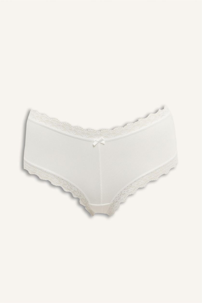 Kadın Koyu Pembe Dantel Detaylı Micro 2'li Hipster Külot