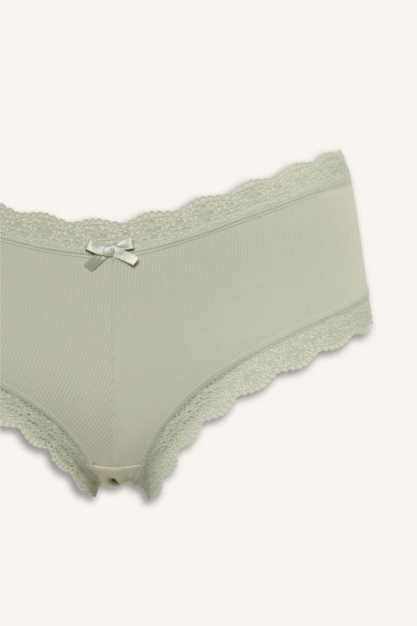 Kadın Mint Dantel Detaylı Micro 2'li Hipster Külot