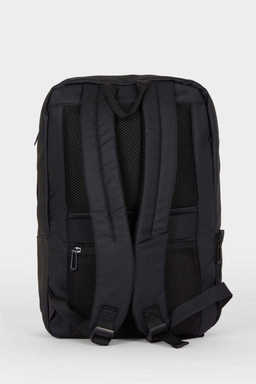 Erkek Siyah Erkek Suni Deri Sırt Çantası