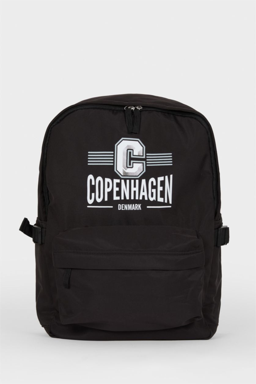 MAN Black Unisex School Backpack