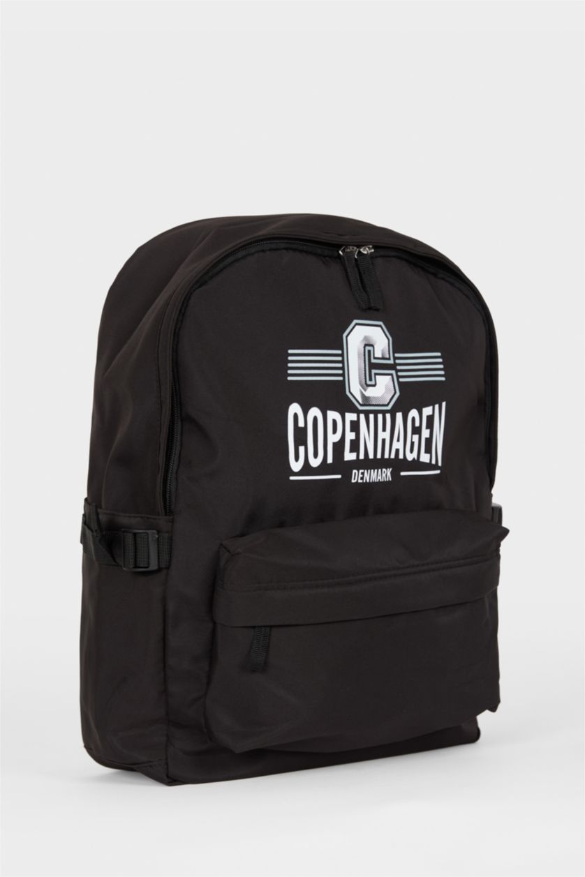 MAN Black Unisex School Backpack