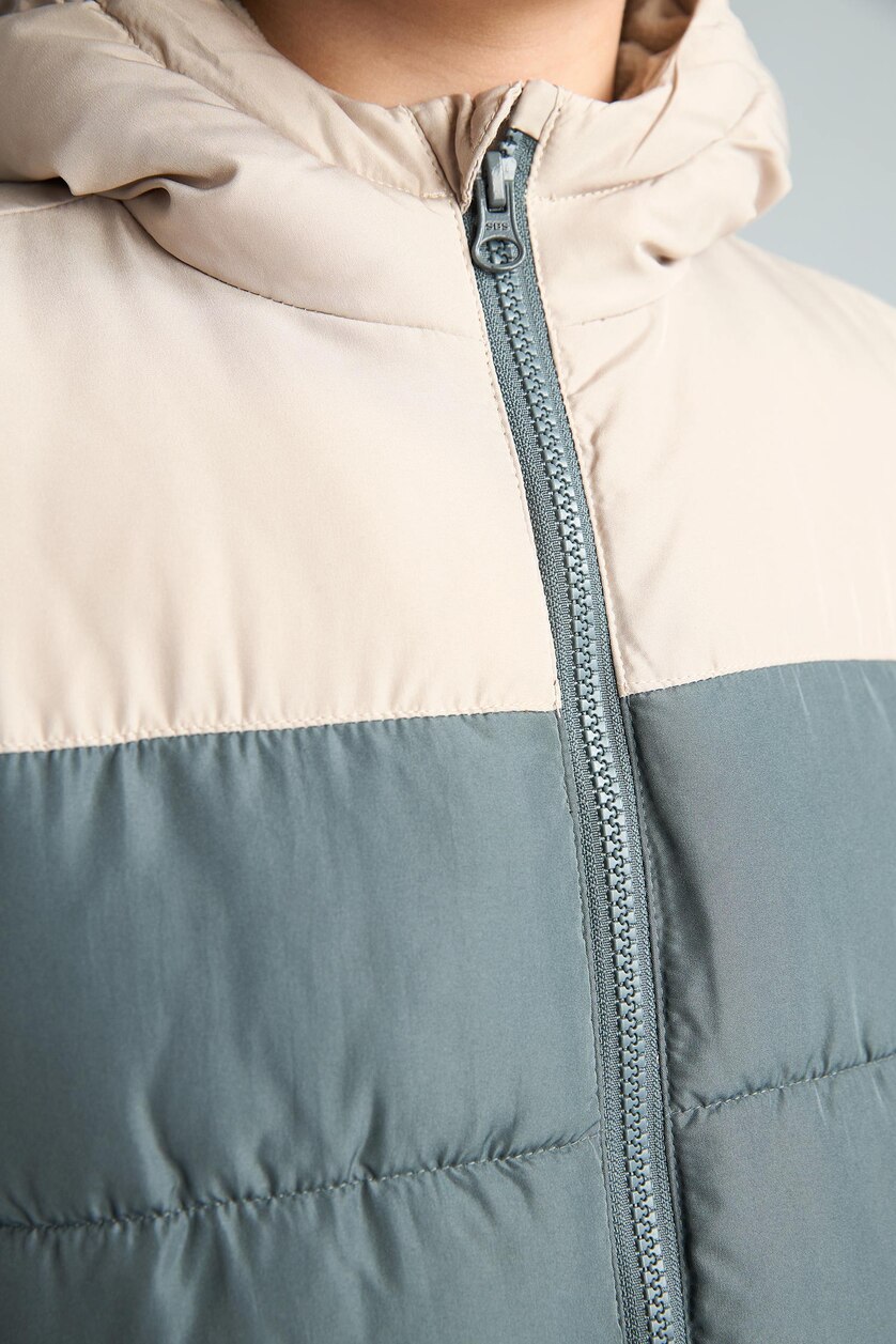 Boys & Teens Grey Boy Waterproof Hooded Fleece Lined Vest Boys