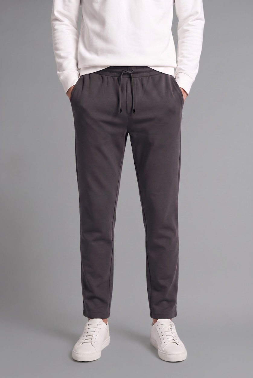 MAN Dark Anthracite Regular Fit Cotton Sweatpants