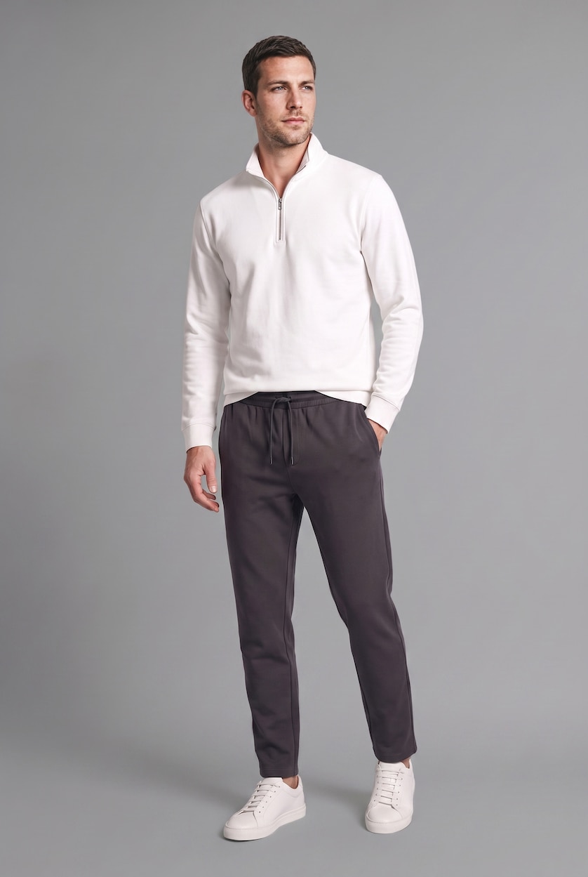 MAN Dark Anthracite Regular Fit Cotton Sweatpants
