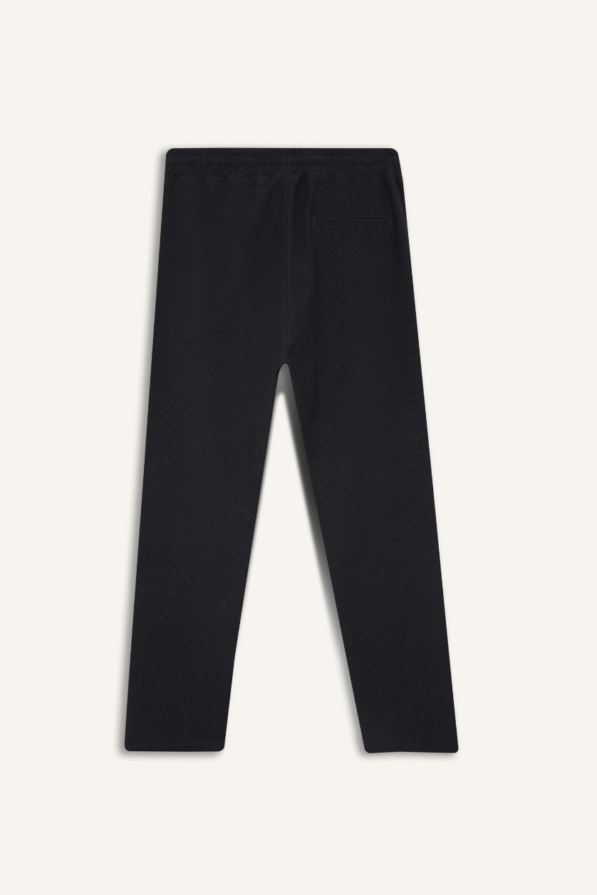 Man Dark Anthracite Regular Fit Tie Waist Sweatpants