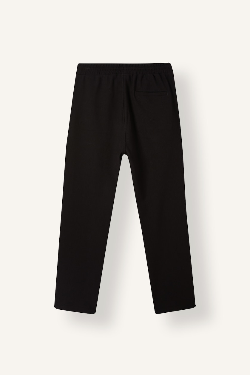 Man Black Regular Fit Straight Leg Sweatpants
