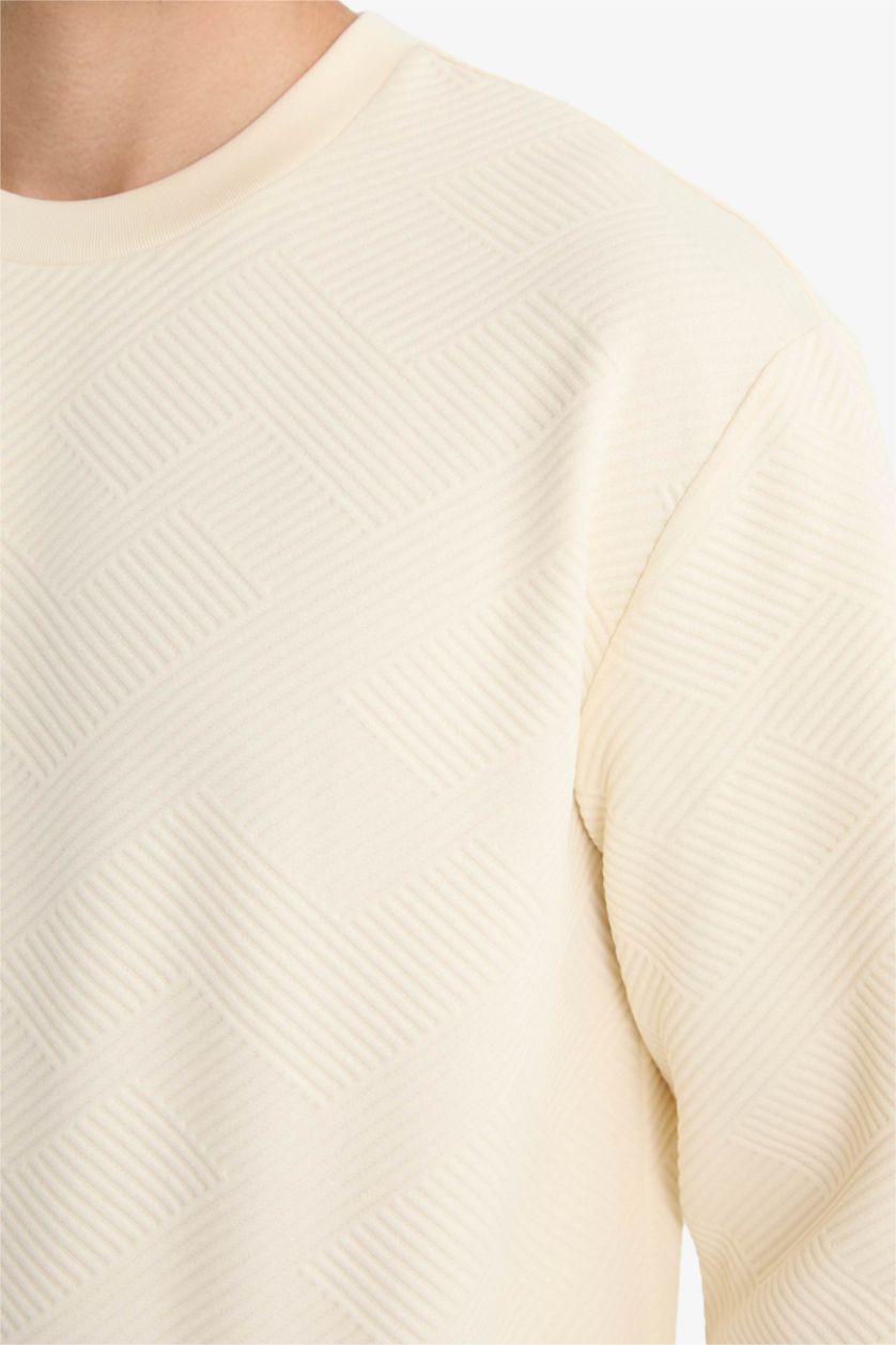 Ерлер Құм қалыпты пішім дөңгелек жаға Свитер