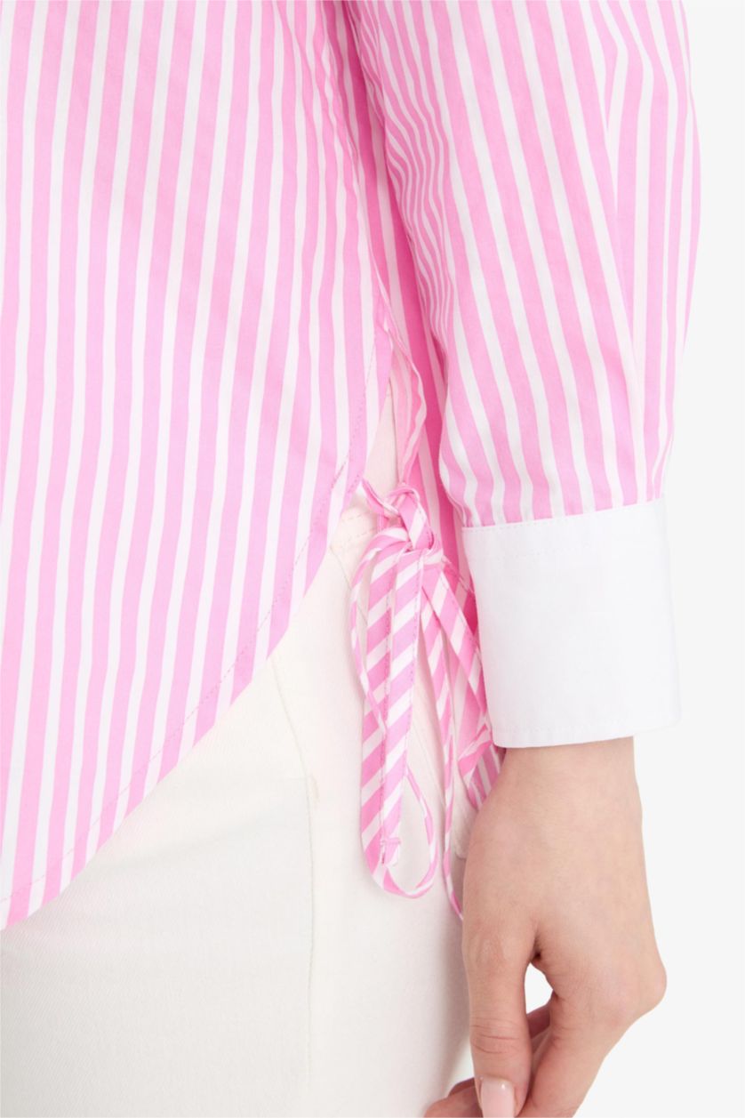 WOMAN Pink Relax Fit Poplin Long Sleeve Tunic