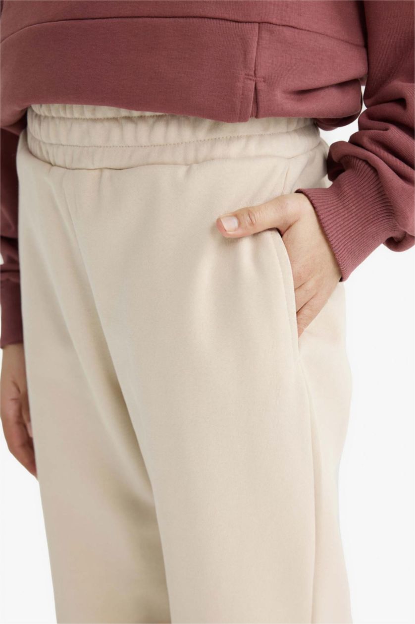 بناتي بيج بنطلون سويت بانتس بناتي جوجر فيت بخصر مطاطي