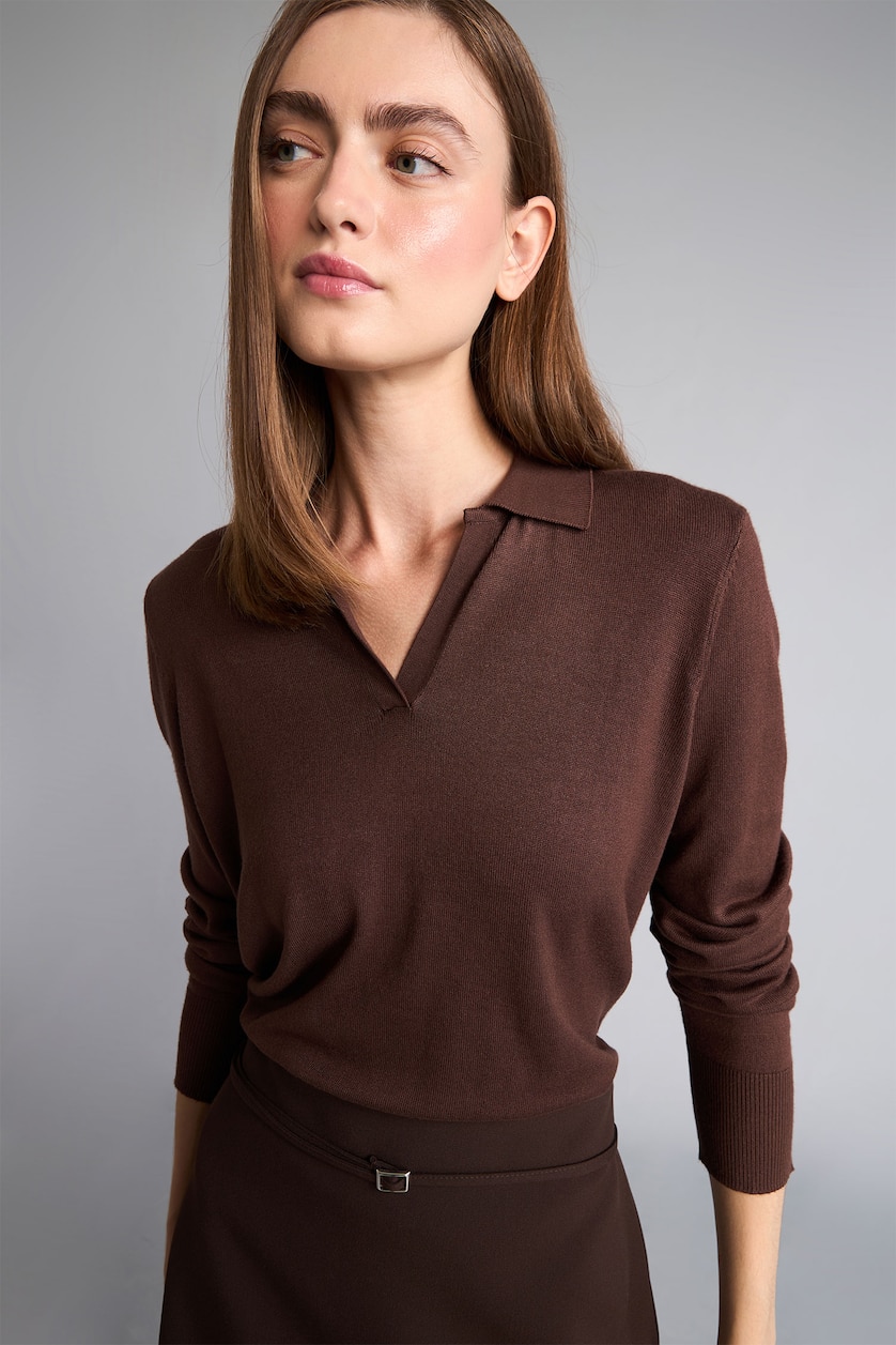 Әйелдерге Қоңыр Regular Fit жемпір