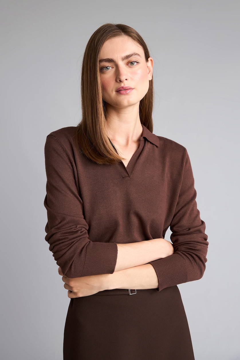 Әйелдерге Қоңыр Regular Fit жемпір
