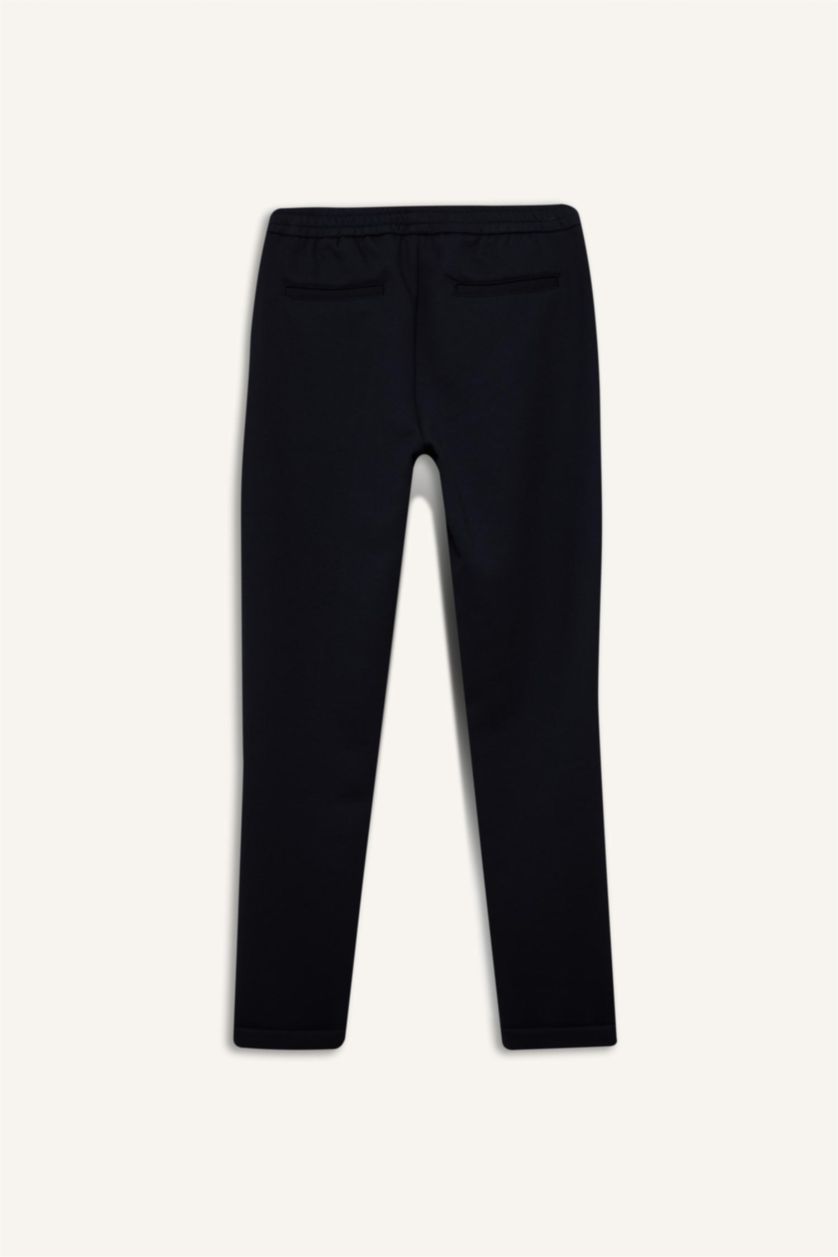 MAN NAVY Jogger Fit Straight Leg Scuba Fabric Trousers