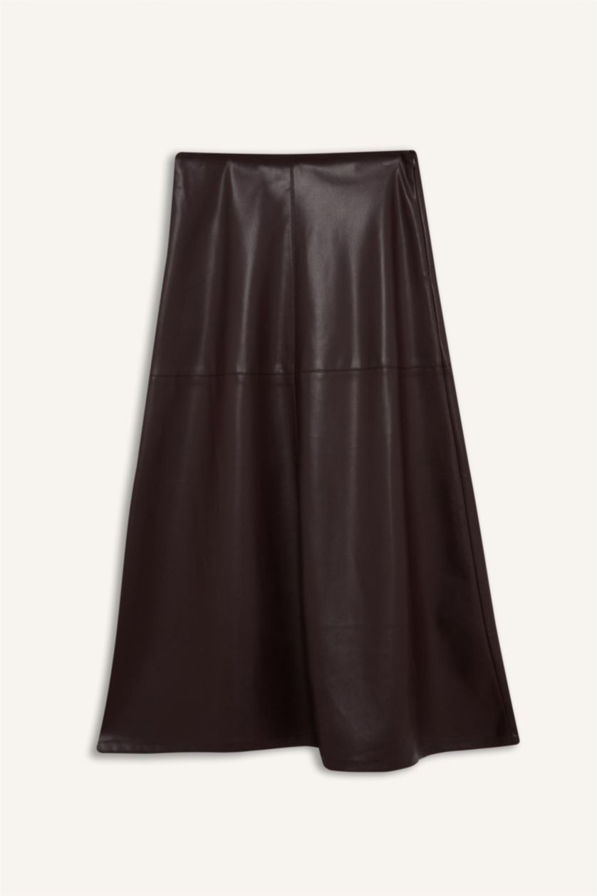 Әйелдерге Бордо a сызығы максималды ұзындық Трикотаж юбка