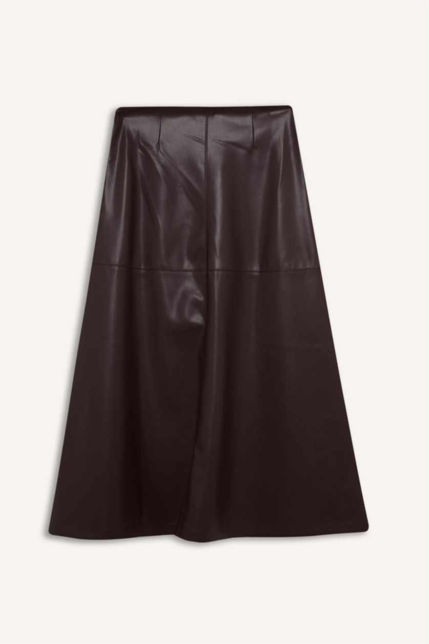 Әйелдерге Бордо a сызығы максималды ұзындық Трикотаж юбка