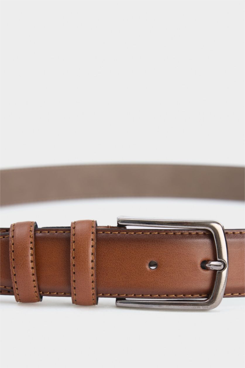 Erkek Taba Erkek Dikdörtgen Toka Suni Deri Günlük Kemer