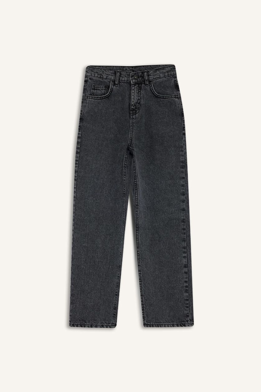 أولاد أسود بنطرون جينز ولادي برجل واسع وايد ليج