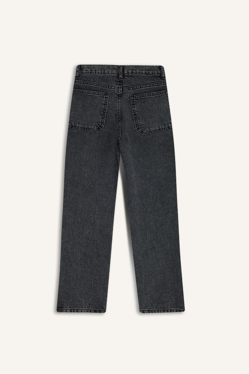 أولاد أسود بنطرون جينز ولادي برجل واسع وايد ليج