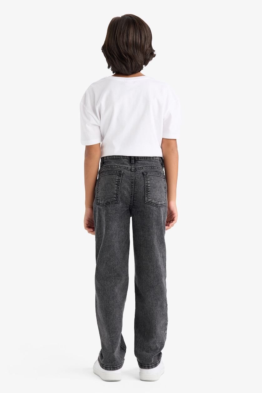 Erkek Çocuk - Genç Erkek Antrasit Straight Fit Düz Paça Jean Pantolon Erkek Çocuk