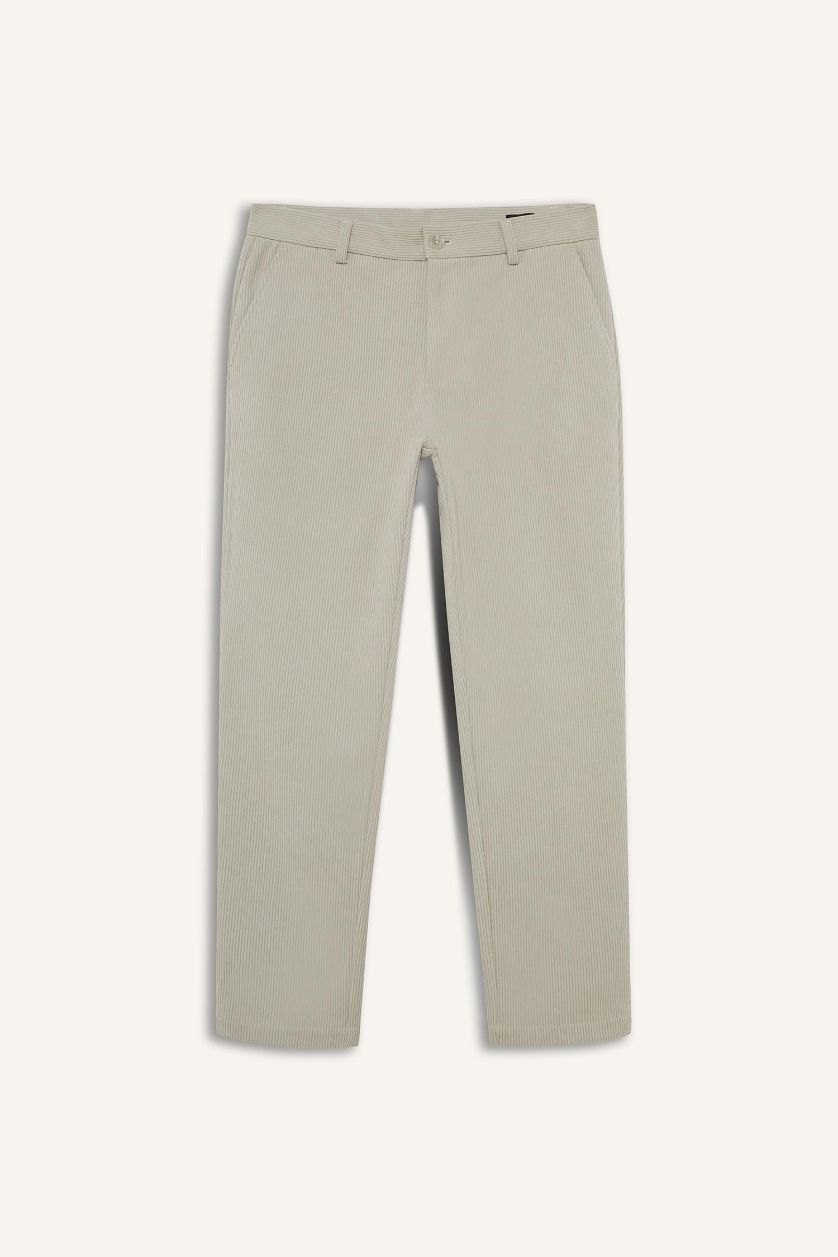 MAN Stone Regular Fit Straight Leg Velvet Trousers