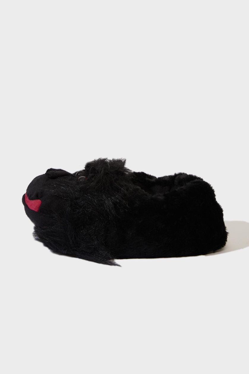 Erkek Siyah Erkek Düz Taban Tek Bantlı Panduf