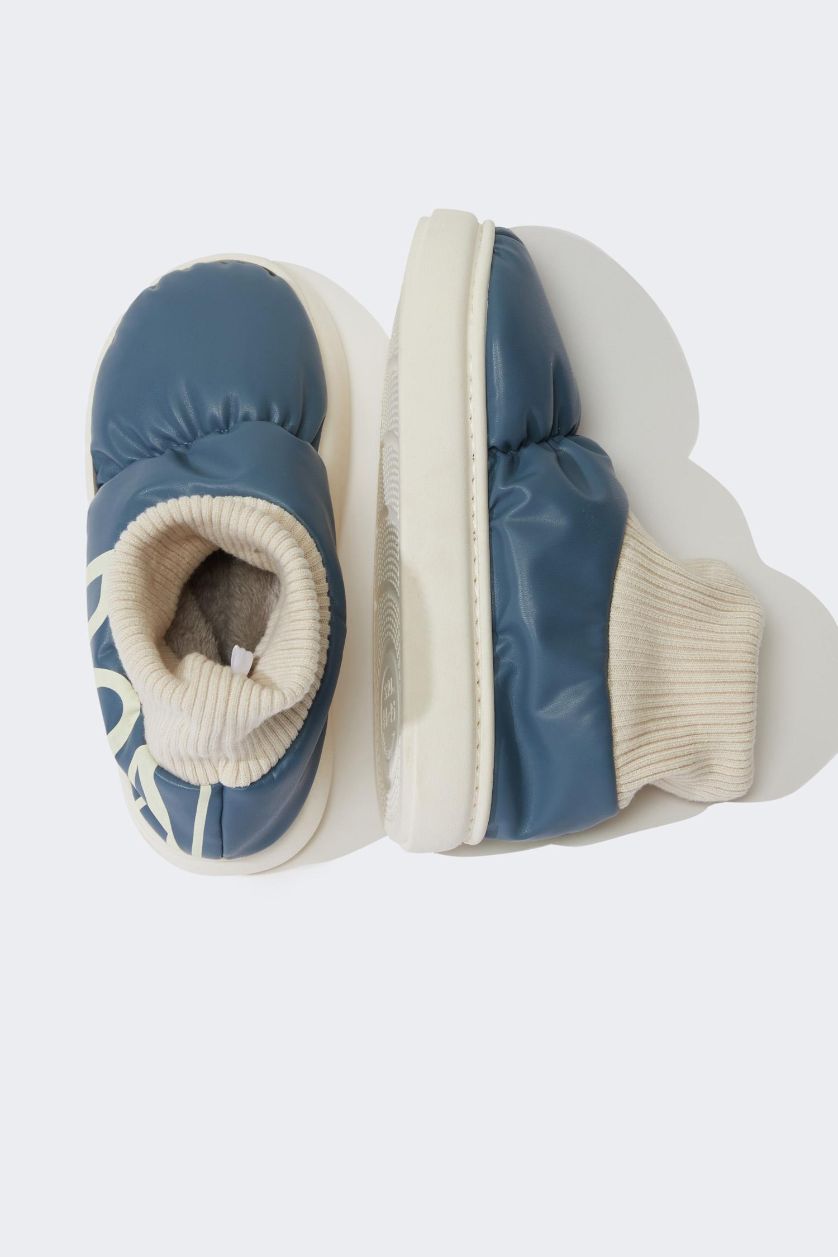 Erkek Açık Mavi Erkek Düz Taban Ev Terliği