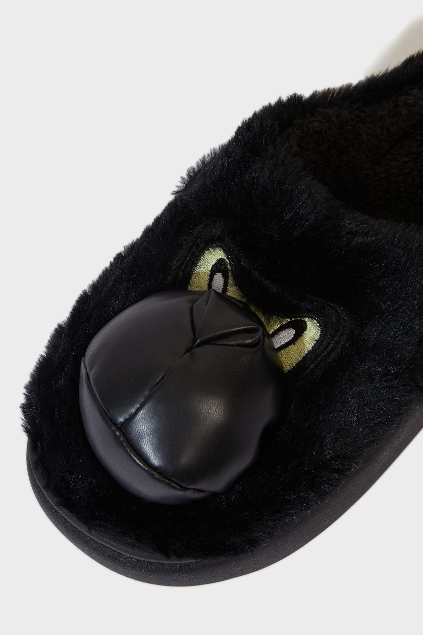 Erkek Siyah Erkek Düz Taban Ev Terliği