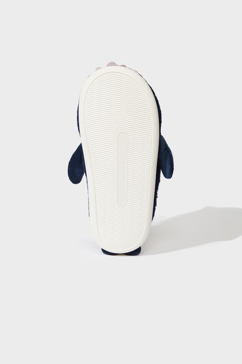 Erkek Açık Mavi Erkek Köpek Balığı Temalı Düz Taban Panduf