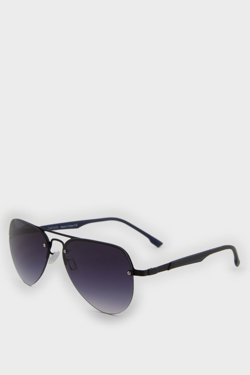 Man Blue Man Round Sunglasses
