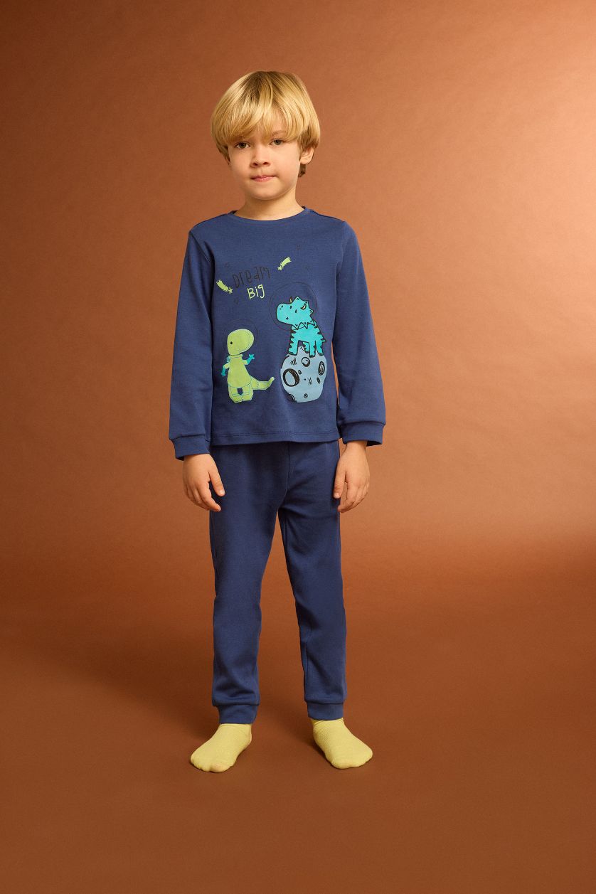 BÉBÉ GARÇON Indigo Ensemble Pyjama Haut imprimé dinosaures et Pantalon pour bébé garçon