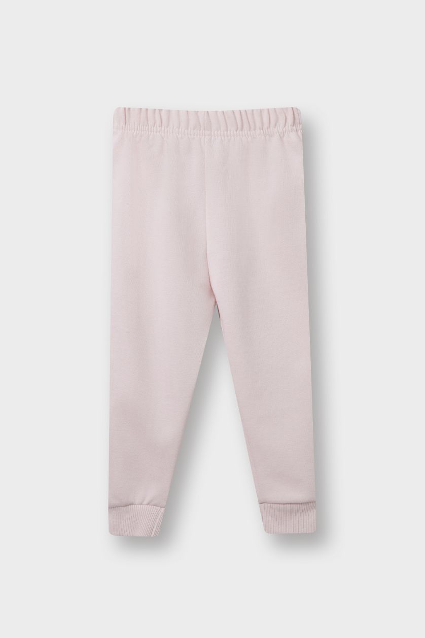 طفلة صغيرة زهري فاتح سيت بيبي بناتي بطبعة يونيكورن - قطعتين