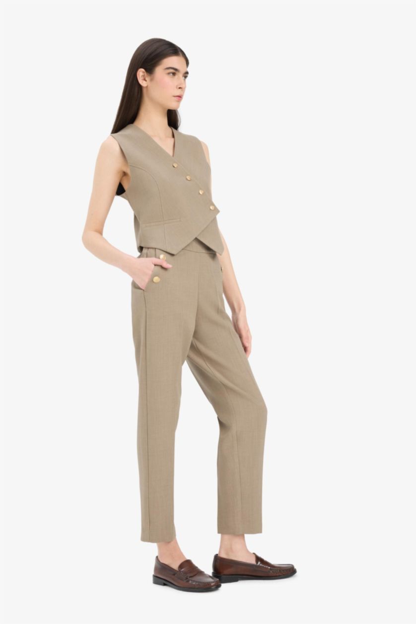 WOMAN Teak Carrot Fit Regular Hem With Pockets Trousers