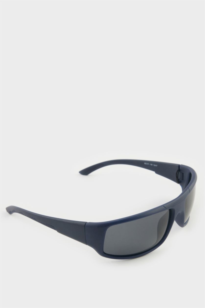 Erkek Mavi Erkek Oval Mavi Plastik Çerçeve Mavi Cam Polarize Güneş Gözlüğü