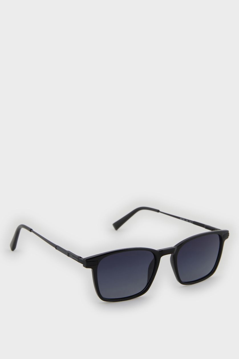 Men Black Man Round Sunglasses