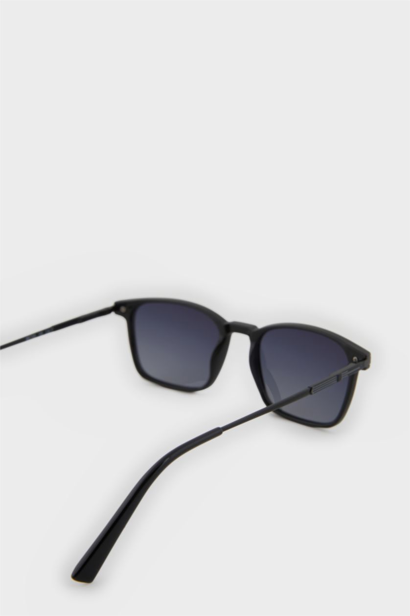 Men Black Man Round Sunglasses