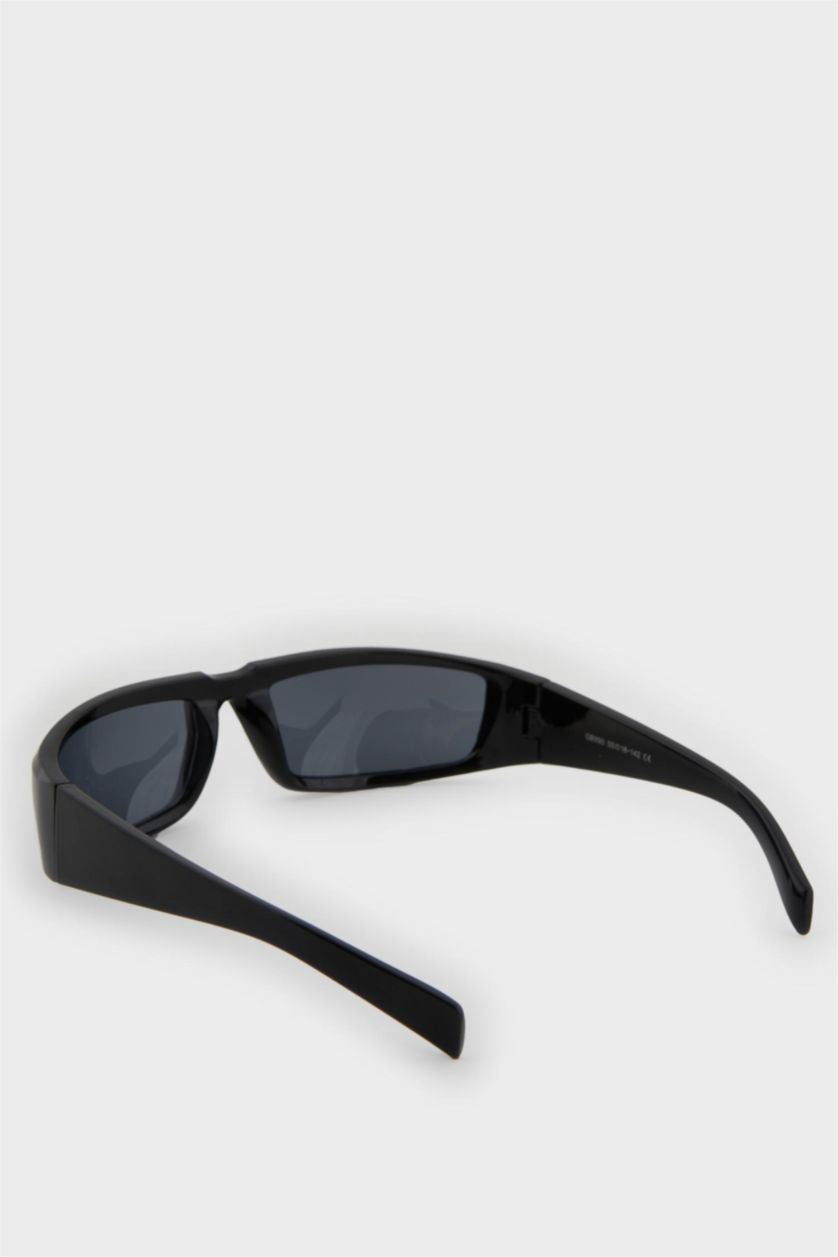 Kadın Siyah Kadın Oval Siyah Plastik Çerçeve Siyah Cam UV Güneş Gözlüğü